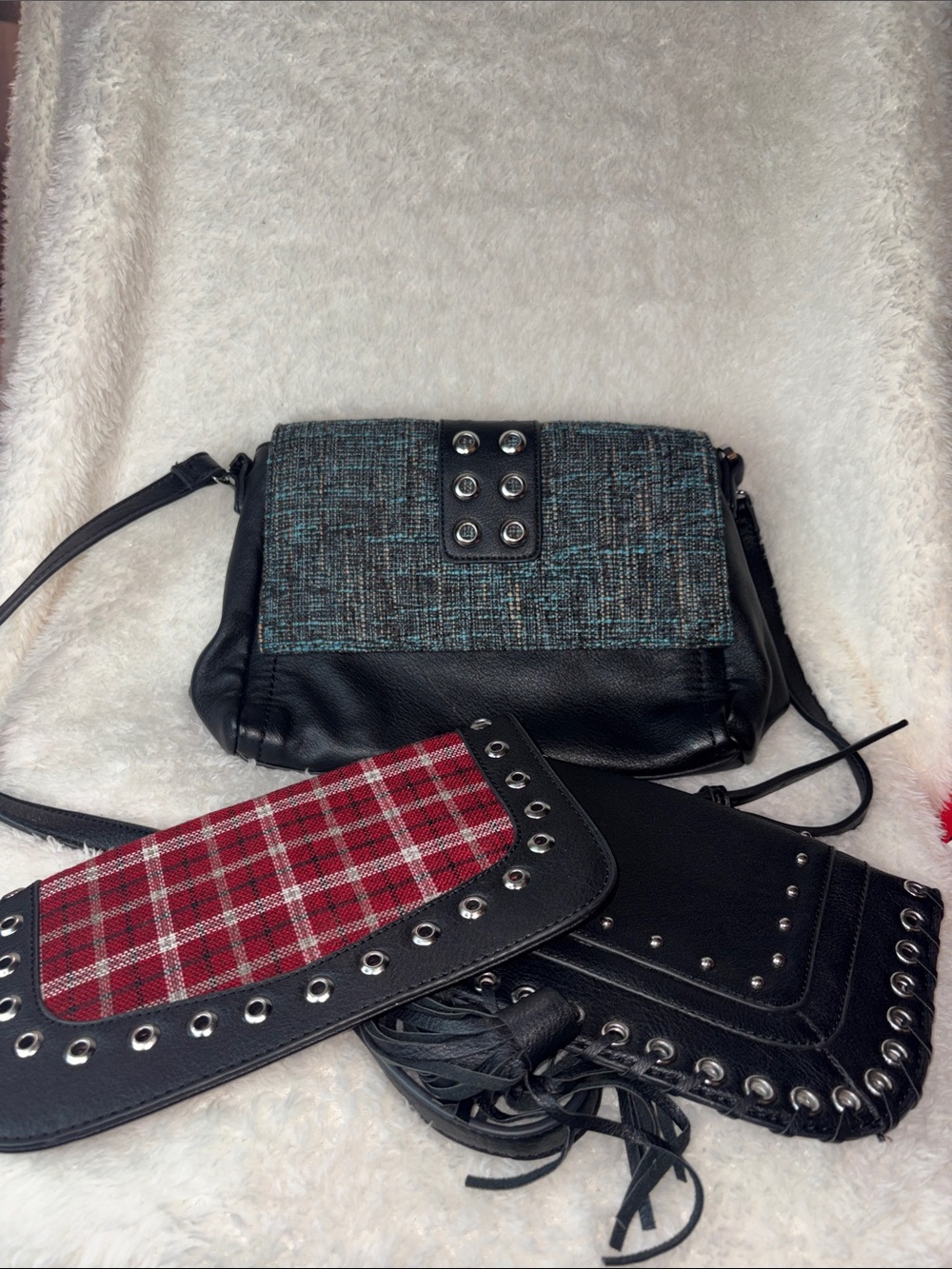 Magnolia & Vine Versa Crossbody Bag Bundle with 3 Interchangeable Flaps